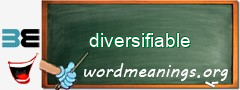 WordMeaning blackboard for diversifiable